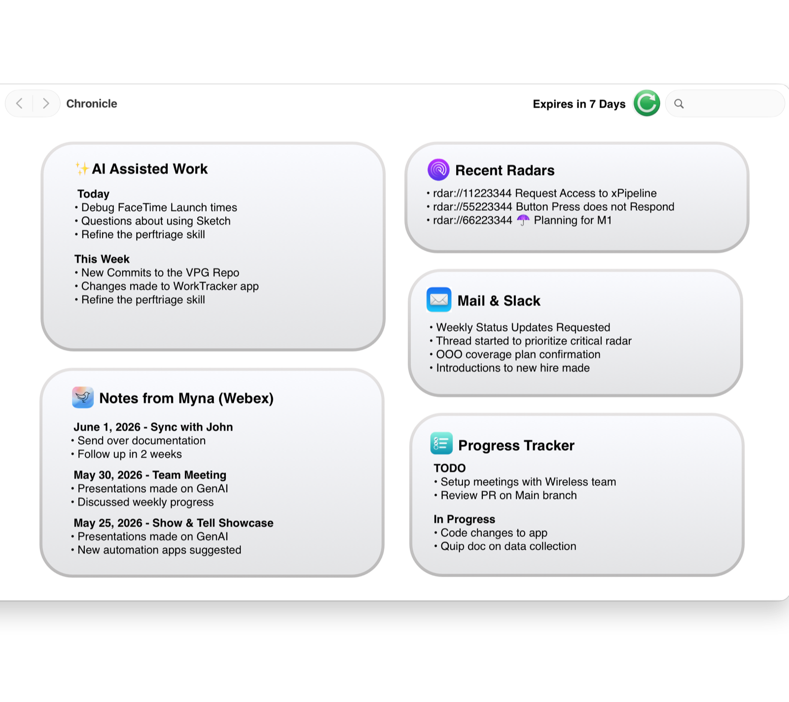 Chronicle iteration 2